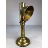 Telescopic Victorian Brass Candle reading lamp on stepped circular base