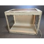 Painted Wooden display case with internal light