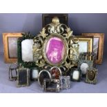 Collection of decorative vintage photo frames in varying designs, materials and sizes