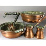 Selection of vintage copper items by Nader