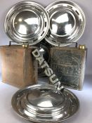 Motoring interest: Two vintage oil cans, one Pratts and one Shell, each approx 25cm x 28cm x 16cm, a