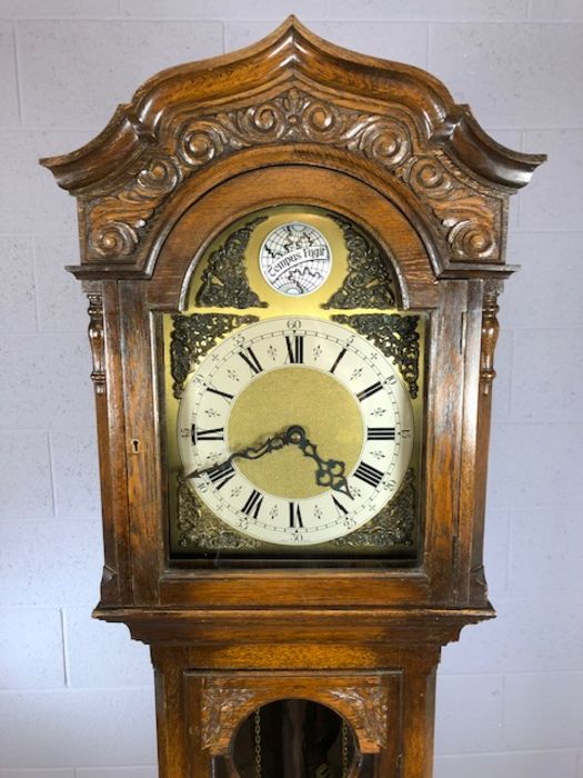 English oak '8 day' longcase clock by Enfield, circa 1930s, full Westminster chime, untested - Image 2 of 8