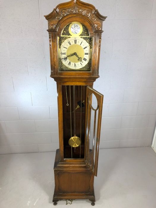 English oak '8 day' longcase clock by Enfield, circa 1930s, full Westminster chime, untested - Image 3 of 8