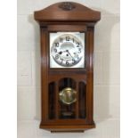 Junghans Westminster chime wall clock with silence cords, serviced August 2021, currently set up and