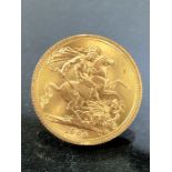 Gold Full Sovereign dated 1964