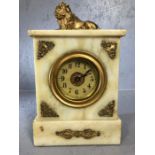 Onyx 1930s 30 hour mantel clock with Imperialistic leanings, English movement