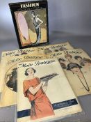 Fashion Interest: 'Fashion in the Twenties and Thirties' by Jane Dorner, together with five copies