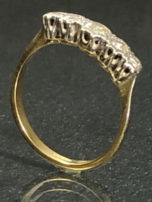 Five Stone Diamond ring on 18ct Gold Band approx size 'R' - Image 4 of 5