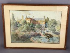 Henry Richard Beadon Donne (1860 - 1949), Framed watercolour of a manor house, signed H R B Donne