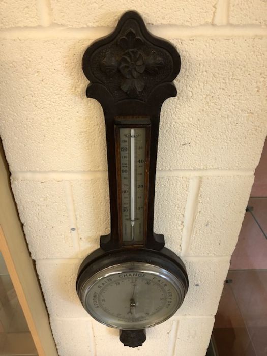 Aneroid barometer by W. J. Carroll, approx 79cm in length - Bild 4 aus 4