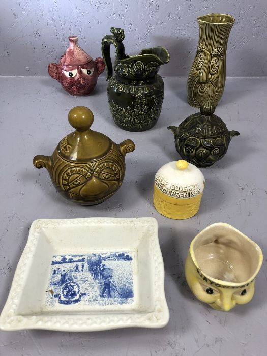 Collection of ceramics to include vegetable jars by Price, Sadler etc, (onions, pickled cabbage,