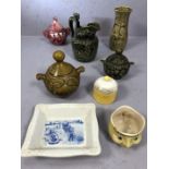 Collection of ceramics to include vegetable jars by Price, Sadler etc, (onions, pickled cabbage,