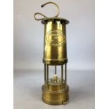 Brass miner's lamp by E Thomas & Williams Ltd, no192 248156, approx 25cm in height