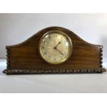 Small German-made mantel clock, 8 day, marked 'Wurttemberg' to face, good working order