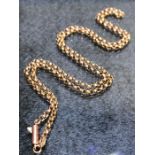 9ct Gold Chain of circular links approx 37cm long and 3.5g