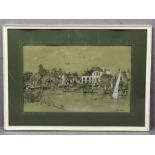 OWEN WILLIAMS, 'The White Swan, Twickenham', pastel, signed lower right, approx 53cm x 33cm