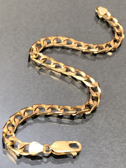 9ct Gold Curb link Bracelet approx 21cm long & 10.1g - Image 2 of 4