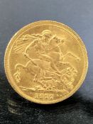 Gold Full Sovereign dated 1917