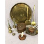 Collection of copper and brass items