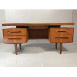 G-Plan Mid Century dressing table with four drawers under and hidden jewellery drawer. Approx