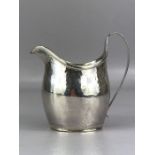 Hallmarked Georgian cream jug approx 11cm tall & 99g (hallmarks very rubbed)