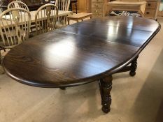 Ercol extending dining room table, approx 215cm fully extended