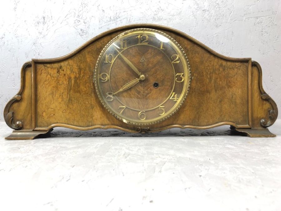 Collection of three wooden cased mantel clocks - Image 2 of 4