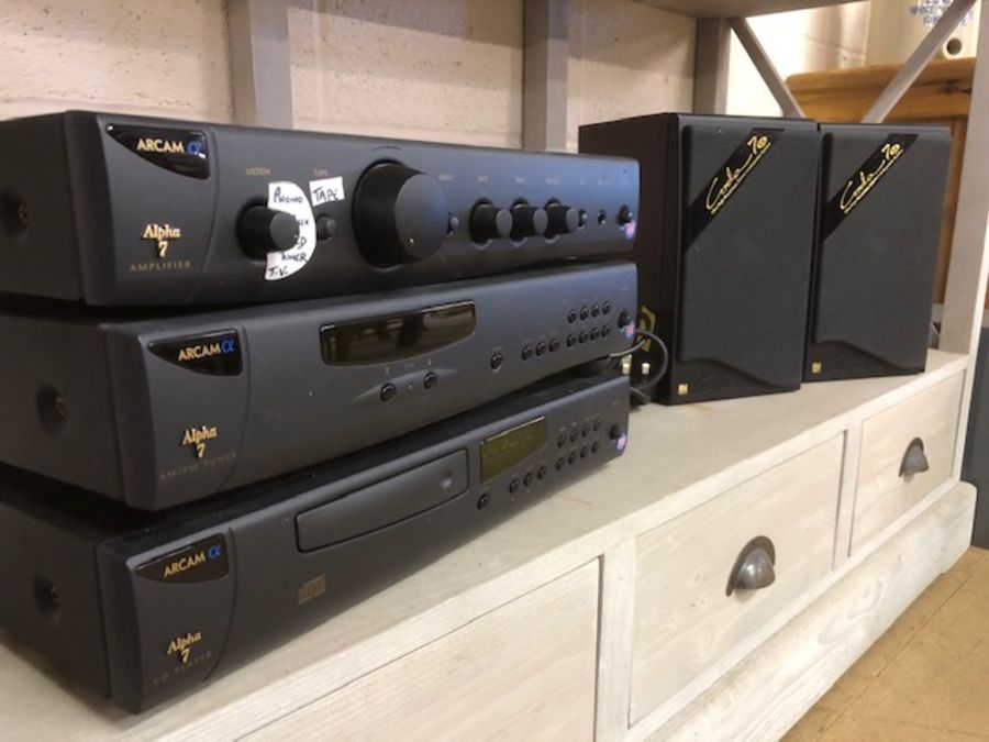 Stereo system consisting of separates by ARCAM Alpha 7: amplifier, tuner, CD player and a pair of - Image 4 of 4