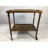 Vintage drinks / tea trolley on castors, approx 68cm x 46cm x 68cm tall