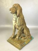 Bronze study of a bloodhound, 'Druid'(Napoleon III’s own favourite bloodhound dog), signed JULES