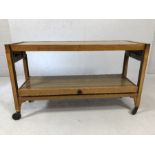 Mid Century style coffee table / serving trolley, approx 116cm x 38cm x 69cm tall