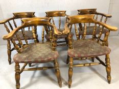 Set of five captain's style chairs (A/F)