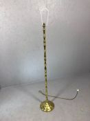 Brass standard lamp, approx 140cm in height