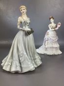 Two Royal Worcester ceramic figurines: 'A Royal Presentation' from the 'Splendour at Court'