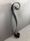 Wrought iron, shaped fire guard, approx 118cm in length