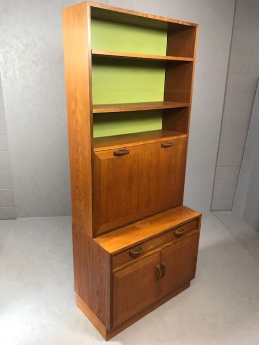 G-Plan Mid Century bureau bookcase / sideboard with two drawers and cupboard under and drop down - Image 6 of 6