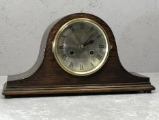 'Napoleon Hat' 1930s mantel clock, probably German, the movement restored and serviced 2019, case