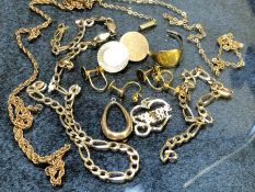 Collection of scrap 8ct Gold items total weight approx 18.5g