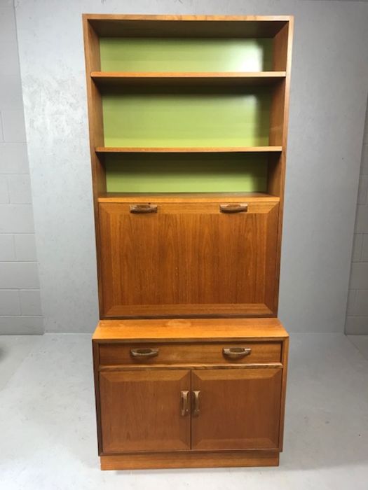 G-Plan Mid Century bureau bookcase / sideboard with two drawers and cupboard under and drop down