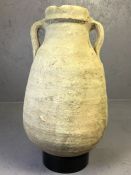 Ancient large Roman two handled amphora, approx 32cm tall