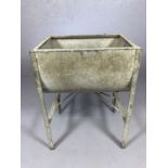 Vintage galvanised dairy washing trough, approx 61cm x 46cm x 84cm tall