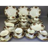 Royal Albert 'Old Country Roses' part dinner and tea service to include circa 7 dinner plates, 7