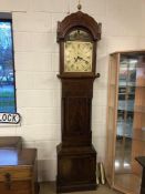 Long case clock by W M Vaughan of Newport (A/F)