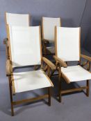 Set of four folding adjustable Garden chairs