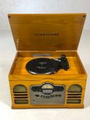 Modern Vintage style Stortford record player Turntable and Radio with instructions