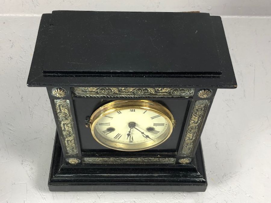 One day strike mantle clock by Haas & Philipp (original label in back), Black Forest, circa 1900, - Image 2 of 5