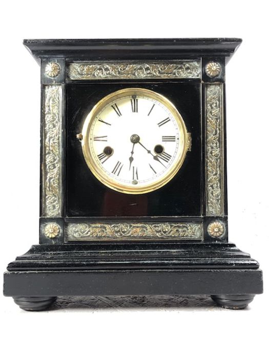 One day strike mantle clock by Haas & Philipp (original label in back), Black Forest, circa 1900, - Image 3 of 5