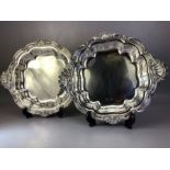 Pair of Victorian Silver Salvers for "Hunt & Roskell Late Storr Mortimer & Hunt" engraved to base