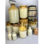 Collection of Vintage cider flagons, bottles and jars