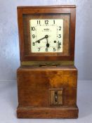Blick Time Recorder Ltd clocking in clock, approx 69cm in height. Provenance: originally from the